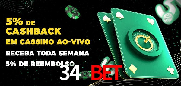 Promoções do cassino ao Vivo 34 Bet